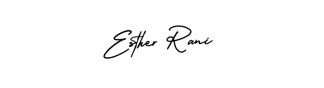 Make a short Esther Rani signature style. Manage your documents anywhere anytime using AmerikaSignatureDemo-Regular. Create and add eSignatures, submit forms, share and send files easily. Esther Rani signature style 3 images and pictures png