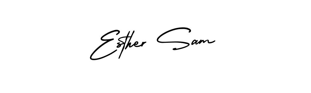 Check out images of Autograph of Esther Sam name. Actor Esther Sam Signature Style. AmerikaSignatureDemo-Regular is a professional sign style online. Esther Sam signature style 3 images and pictures png