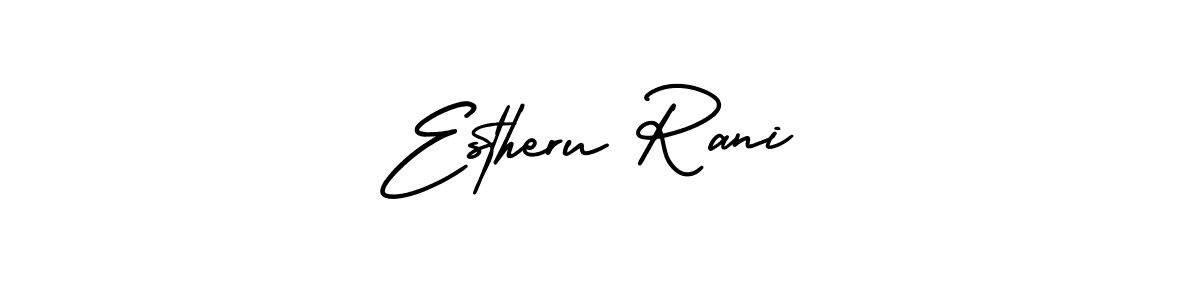 Create a beautiful signature design for name Estheru Rani. With this signature (AmerikaSignatureDemo-Regular) fonts, you can make a handwritten signature for free. Estheru Rani signature style 3 images and pictures png