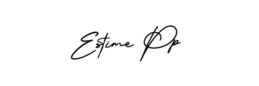 Design your own signature with our free online signature maker. With this signature software, you can create a handwritten (AmerikaSignatureDemo-Regular) signature for name Estime Pp. Estime Pp signature style 3 images and pictures png