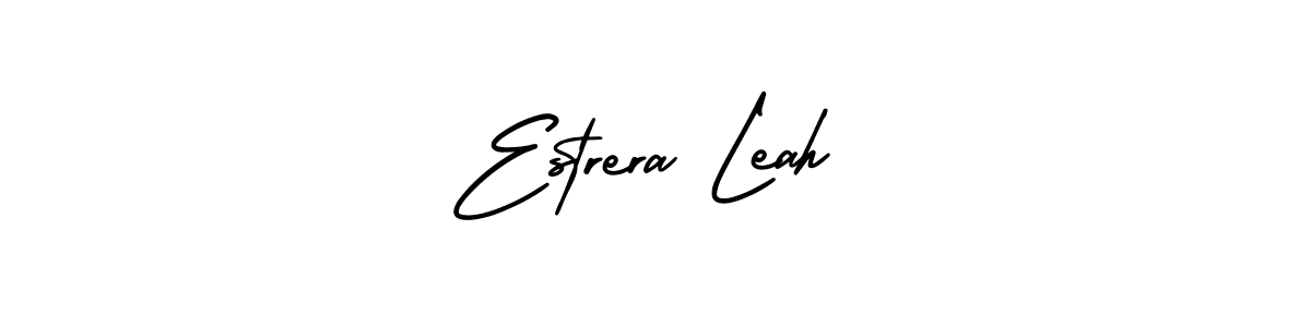 Estrera Leah stylish signature style. Best Handwritten Sign (AmerikaSignatureDemo-Regular) for my name. Handwritten Signature Collection Ideas for my name Estrera Leah. Estrera Leah signature style 3 images and pictures png