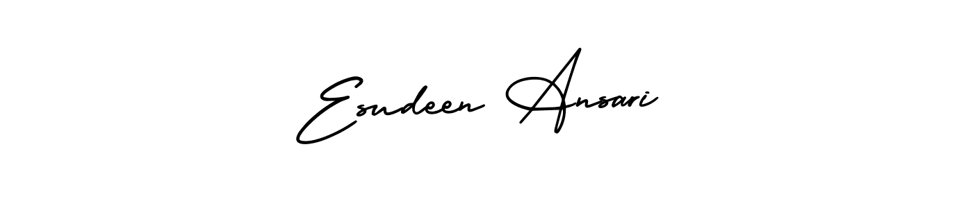 Make a beautiful signature design for name Esudeen Ansari. With this signature (AmerikaSignatureDemo-Regular) style, you can create a handwritten signature for free. Esudeen Ansari signature style 3 images and pictures png