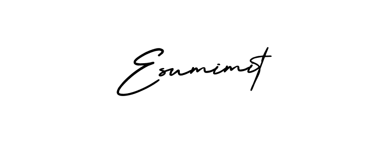 Make a beautiful signature design for name Esumimit. With this signature (AmerikaSignatureDemo-Regular) style, you can create a handwritten signature for free. Esumimit signature style 3 images and pictures png