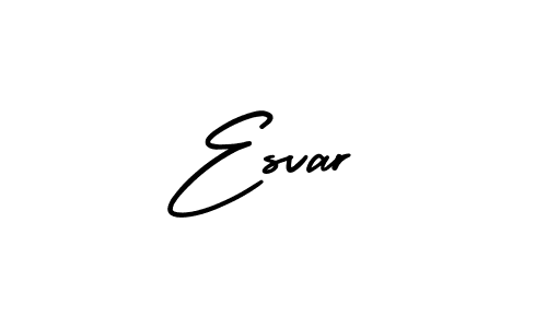 You should practise on your own different ways (AmerikaSignatureDemo-Regular) to write your name (Esvar) in signature. don't let someone else do it for you. Esvar signature style 3 images and pictures png