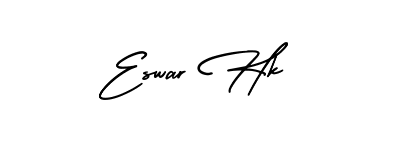 Eswar Hk stylish signature style. Best Handwritten Sign (AmerikaSignatureDemo-Regular) for my name. Handwritten Signature Collection Ideas for my name Eswar Hk. Eswar Hk signature style 3 images and pictures png