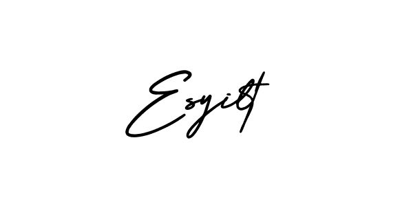 Similarly AmerikaSignatureDemo-Regular is the best handwritten signature design. Signature creator online .You can use it as an online autograph creator for name Esyilt. Esyilt signature style 3 images and pictures png