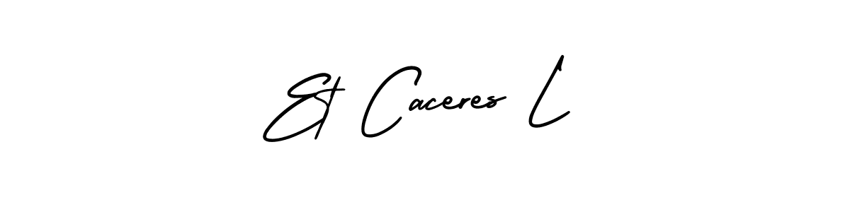 How to make Et Caceres L name signature. Use AmerikaSignatureDemo-Regular style for creating short signs online. This is the latest handwritten sign. Et Caceres L signature style 3 images and pictures png