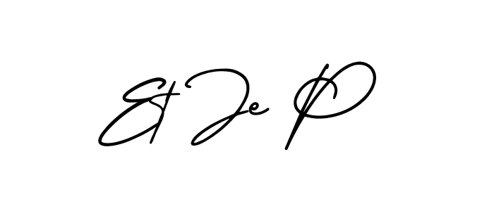 Create a beautiful signature design for name Et Je P. With this signature (AmerikaSignatureDemo-Regular) fonts, you can make a handwritten signature for free. Et Je P signature style 3 images and pictures png