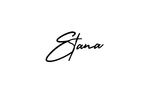 Use a signature maker to create a handwritten signature online. With this signature software, you can design (AmerikaSignatureDemo-Regular) your own signature for name Etana. Etana signature style 3 images and pictures png