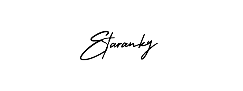 How to make Etaranky name signature. Use AmerikaSignatureDemo-Regular style for creating short signs online. This is the latest handwritten sign. Etaranky signature style 3 images and pictures png