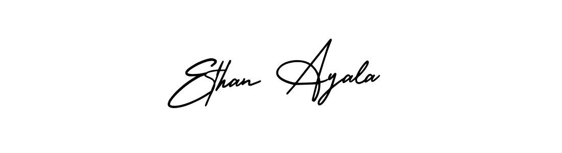 Make a beautiful signature design for name Ethan Ayala. With this signature (AmerikaSignatureDemo-Regular) style, you can create a handwritten signature for free. Ethan Ayala signature style 3 images and pictures png
