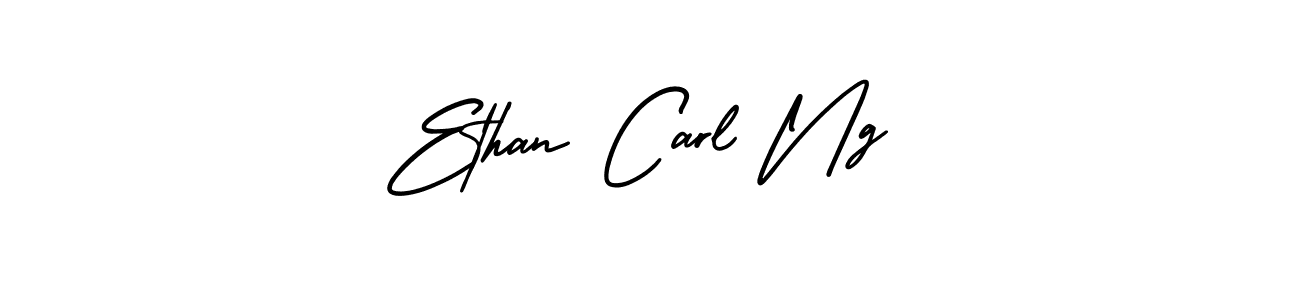 You should practise on your own different ways (AmerikaSignatureDemo-Regular) to write your name (Ethan Carl Ng) in signature. don't let someone else do it for you. Ethan Carl Ng signature style 3 images and pictures png