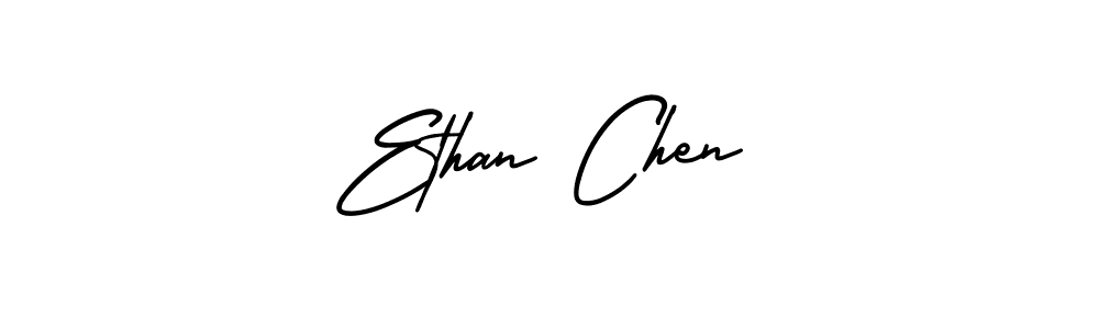 Make a beautiful signature design for name Ethan Chen. With this signature (AmerikaSignatureDemo-Regular) style, you can create a handwritten signature for free. Ethan Chen signature style 3 images and pictures png