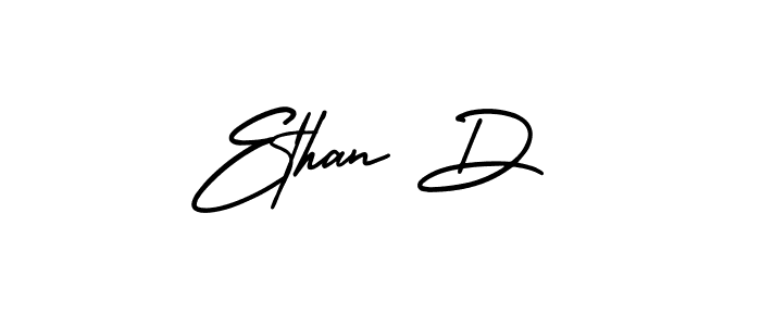 Use a signature maker to create a handwritten signature online. With this signature software, you can design (AmerikaSignatureDemo-Regular) your own signature for name Ethan D. Ethan D signature style 3 images and pictures png