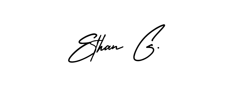 Also You can easily find your signature by using the search form. We will create Ethan G. name handwritten signature images for you free of cost using AmerikaSignatureDemo-Regular sign style. Ethan G. signature style 3 images and pictures png