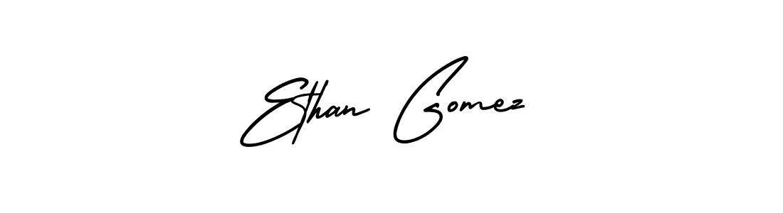 The best way (AmerikaSignatureDemo-Regular) to make a short signature is to pick only two or three words in your name. The name Ethan Gomez include a total of six letters. For converting this name. Ethan Gomez signature style 3 images and pictures png