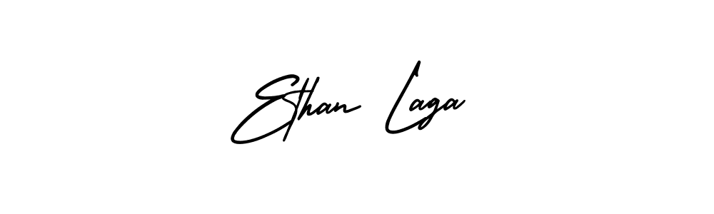 It looks lik you need a new signature style for name Ethan Laga. Design unique handwritten (AmerikaSignatureDemo-Regular) signature with our free signature maker in just a few clicks. Ethan Laga signature style 3 images and pictures png