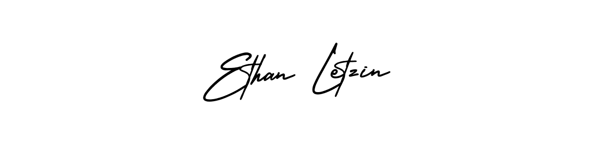 You should practise on your own different ways (AmerikaSignatureDemo-Regular) to write your name (Ethan Letzin) in signature. don't let someone else do it for you. Ethan Letzin signature style 3 images and pictures png