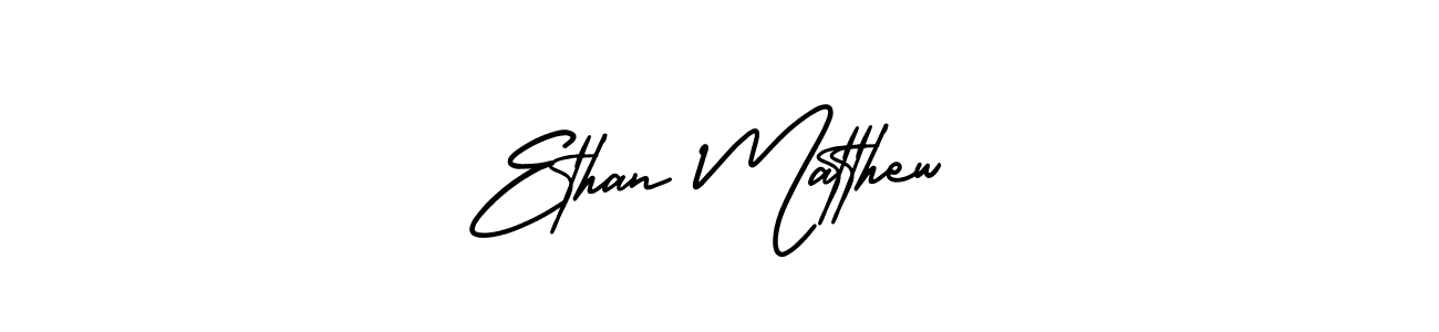 Make a beautiful signature design for name Ethan Matthew. With this signature (AmerikaSignatureDemo-Regular) style, you can create a handwritten signature for free. Ethan Matthew signature style 3 images and pictures png