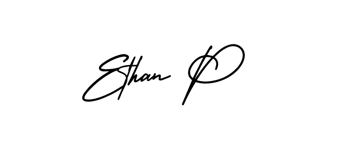 How to make Ethan P signature? AmerikaSignatureDemo-Regular is a professional autograph style. Create handwritten signature for Ethan P name. Ethan P signature style 3 images and pictures png