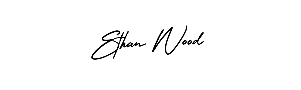 Ethan Wood stylish signature style. Best Handwritten Sign (AmerikaSignatureDemo-Regular) for my name. Handwritten Signature Collection Ideas for my name Ethan Wood. Ethan Wood signature style 3 images and pictures png