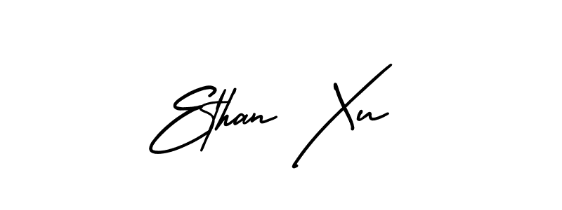 You should practise on your own different ways (AmerikaSignatureDemo-Regular) to write your name (Ethan Xu) in signature. don't let someone else do it for you. Ethan Xu signature style 3 images and pictures png