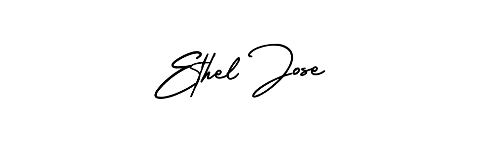 How to make Ethel Jose name signature. Use AmerikaSignatureDemo-Regular style for creating short signs online. This is the latest handwritten sign. Ethel Jose signature style 3 images and pictures png