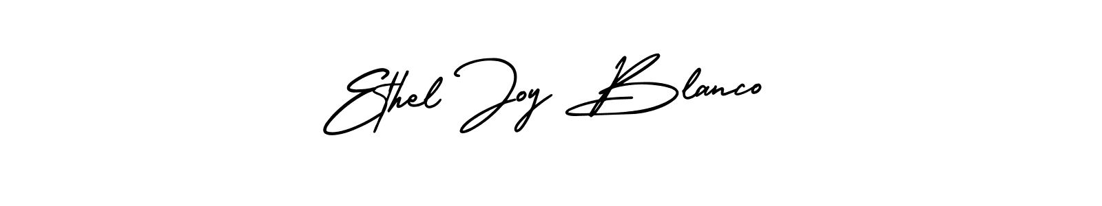 How to make Ethel Joy Blanco name signature. Use AmerikaSignatureDemo-Regular style for creating short signs online. This is the latest handwritten sign. Ethel Joy Blanco signature style 3 images and pictures png