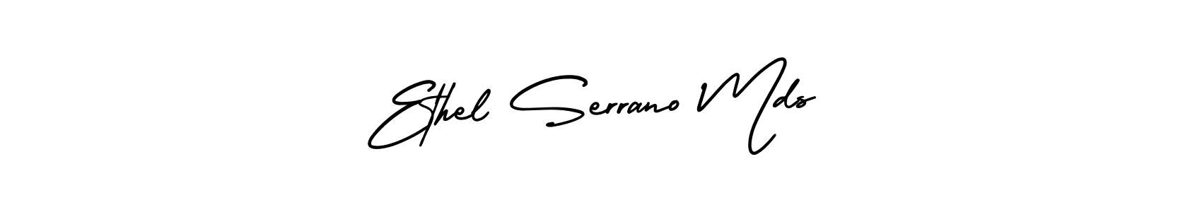 Ethel Serrano Mds stylish signature style. Best Handwritten Sign (AmerikaSignatureDemo-Regular) for my name. Handwritten Signature Collection Ideas for my name Ethel Serrano Mds. Ethel Serrano Mds signature style 3 images and pictures png