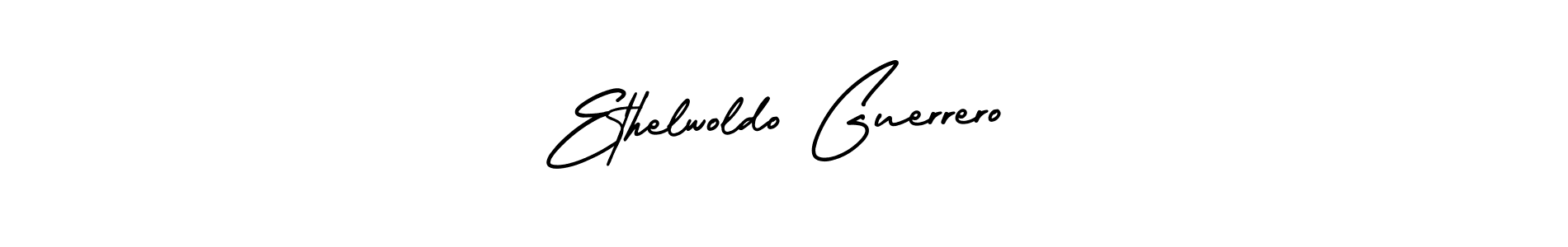 AmerikaSignatureDemo-Regular is a professional signature style that is perfect for those who want to add a touch of class to their signature. It is also a great choice for those who want to make their signature more unique. Get Ethelwoldo Guerrero name to fancy signature for free. Ethelwoldo Guerrero signature style 3 images and pictures png