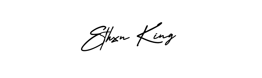 AmerikaSignatureDemo-Regular is a professional signature style that is perfect for those who want to add a touch of class to their signature. It is also a great choice for those who want to make their signature more unique. Get Ethxn King name to fancy signature for free. Ethxn King signature style 3 images and pictures png