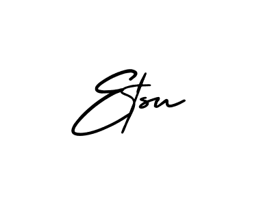 Use a signature maker to create a handwritten signature online. With this signature software, you can design (AmerikaSignatureDemo-Regular) your own signature for name Etsu. Etsu signature style 3 images and pictures png