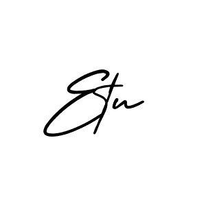 Design your own signature with our free online signature maker. With this signature software, you can create a handwritten (AmerikaSignatureDemo-Regular) signature for name Etu. Etu signature style 3 images and pictures png