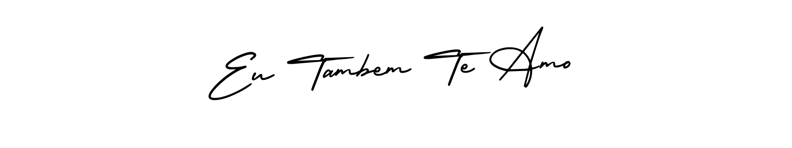 The best way (AmerikaSignatureDemo-Regular) to make a short signature is to pick only two or three words in your name. The name Eu Tambem Te Amo include a total of six letters. For converting this name. Eu Tambem Te Amo signature style 3 images and pictures png