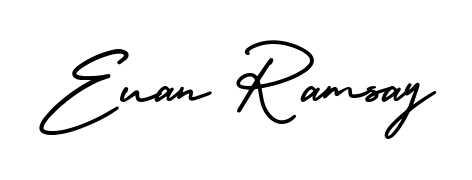 A timeless handwritten aesthetic for Euan Ramsay. The AmerikaSignatureDemo-Regular font gives your signature a handcrafted feel with natural curves. Euan Ramsay signature style 3 images and pictures png