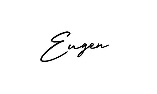 Make a beautiful signature design for name Eugen. With this signature (AmerikaSignatureDemo-Regular) style, you can create a handwritten signature for free. Eugen signature style 3 images and pictures png