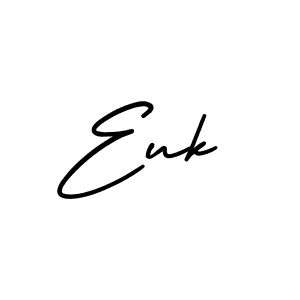 The best way (AmerikaSignatureDemo-Regular) to make a short signature is to pick only two or three words in your name. The name Euk include a total of six letters. For converting this name. Euk signature style 3 images and pictures png