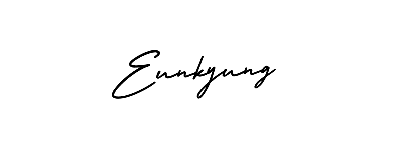 Make a beautiful signature design for name Eunkyung. With this signature (AmerikaSignatureDemo-Regular) style, you can create a handwritten signature for free. Eunkyung signature style 3 images and pictures png
