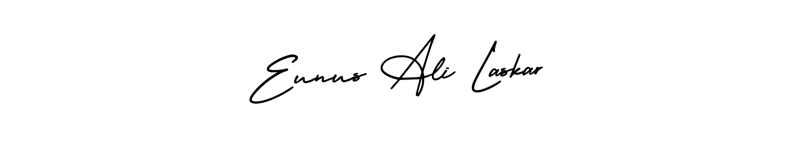 This is the best signature style for the Eunus Ali Laskar name. Also you like these signature font (AmerikaSignatureDemo-Regular). Mix name signature. Eunus Ali Laskar signature style 3 images and pictures png