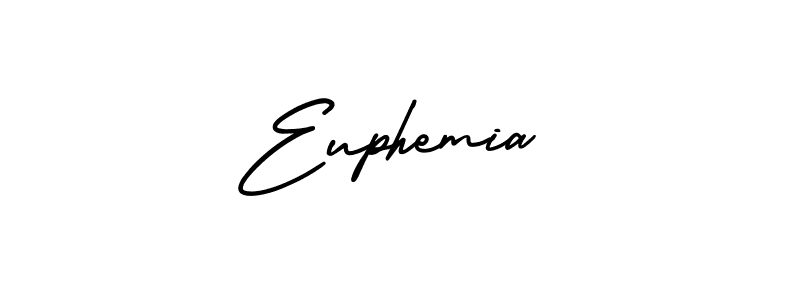 Euphemia stylish signature style. Best Handwritten Sign (AmerikaSignatureDemo-Regular) for my name. Handwritten Signature Collection Ideas for my name Euphemia. Euphemia signature style 3 images and pictures png