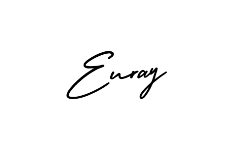 Use a signature maker to create a handwritten signature online. With this signature software, you can design (AmerikaSignatureDemo-Regular) your own signature for name Euray. Euray signature style 3 images and pictures png