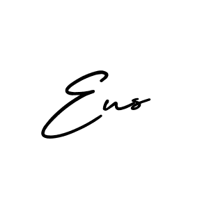 Eus stylish signature style. Best Handwritten Sign (AmerikaSignatureDemo-Regular) for my name. Handwritten Signature Collection Ideas for my name Eus. Eus signature style 3 images and pictures png