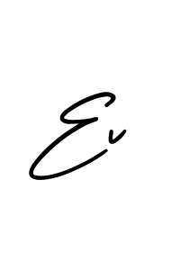 The best way (AmerikaSignatureDemo-Regular) to make a short signature is to pick only two or three words in your name. The name Ev include a total of six letters. For converting this name. Ev signature style 3 images and pictures png