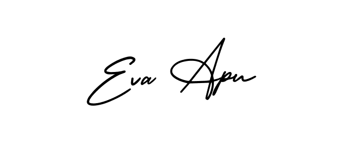 Use a signature maker to create a handwritten signature online. With this signature software, you can design (AmerikaSignatureDemo-Regular) your own signature for name Eva Apu. Eva Apu signature style 3 images and pictures png