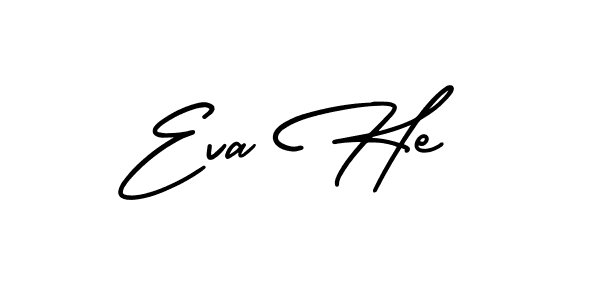 Check out images of Autograph of Eva He name. Actor Eva He Signature Style. AmerikaSignatureDemo-Regular is a professional sign style online. Eva He signature style 3 images and pictures png