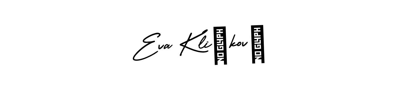 How to Draw Eva Kličková signature style? AmerikaSignatureDemo-Regular is a latest design signature styles for name Eva Kličková. Eva Kličková signature style 3 images and pictures png