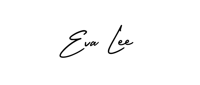 You should practise on your own different ways (AmerikaSignatureDemo-Regular) to write your name (Eva Lee) in signature. don't let someone else do it for you. Eva Lee signature style 3 images and pictures png