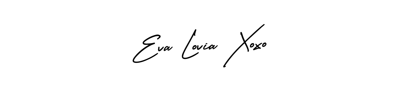 Make a short Eva Lovia Xoxo signature style. Manage your documents anywhere anytime using AmerikaSignatureDemo-Regular. Create and add eSignatures, submit forms, share and send files easily. Eva Lovia Xoxo signature style 3 images and pictures png