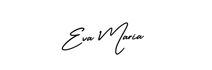 You should practise on your own different ways (AmerikaSignatureDemo-Regular) to write your name (Eva Maria) in signature. don't let someone else do it for you. Eva Maria signature style 3 images and pictures png