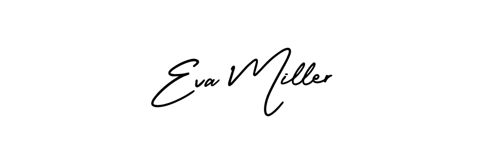 The best way (AmerikaSignatureDemo-Regular) to make a short signature is to pick only two or three words in your name. The name Eva Miller include a total of six letters. For converting this name. Eva Miller signature style 3 images and pictures png